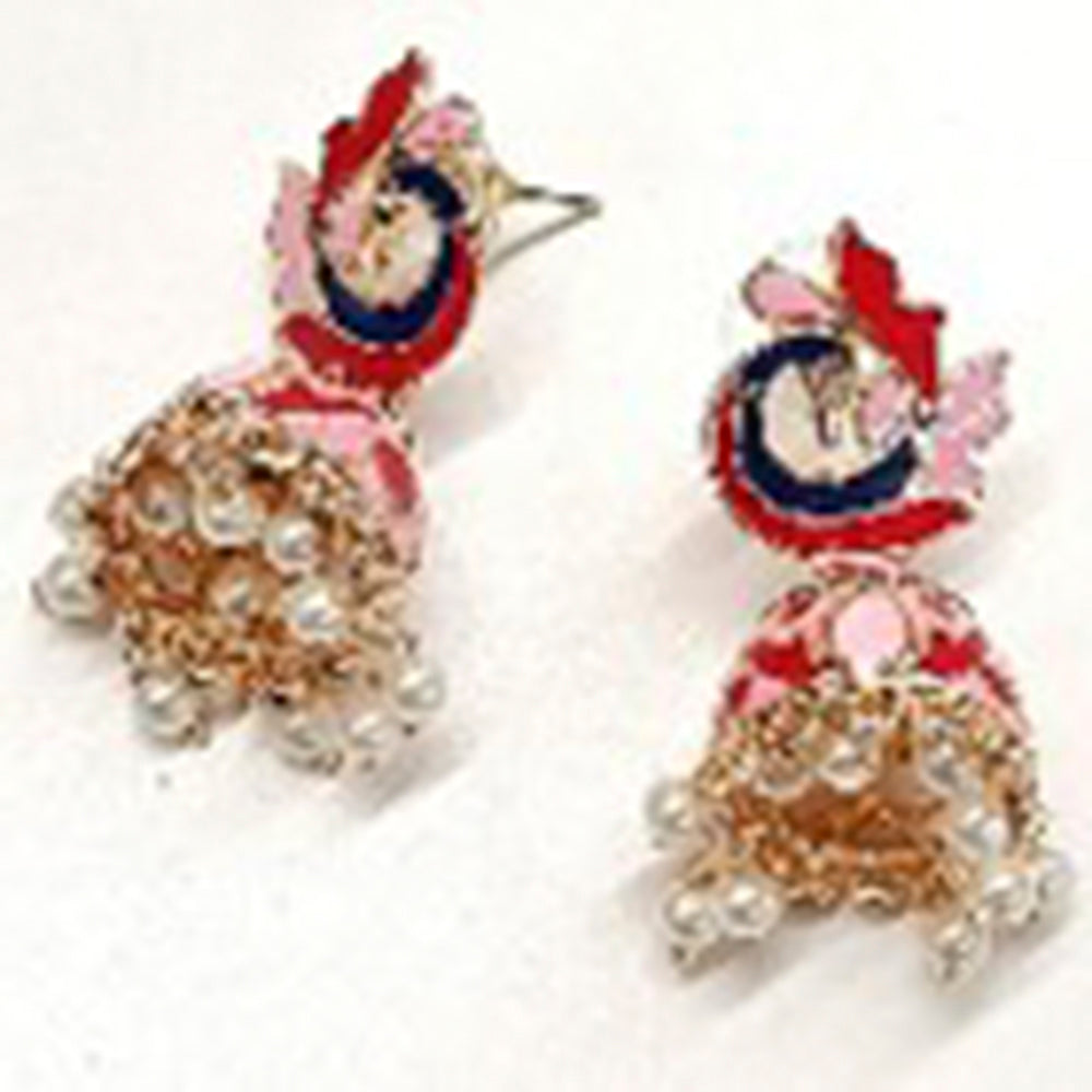 JewelMaze Gold Plated Dangler Earrings-AZO-DC22ER00720191