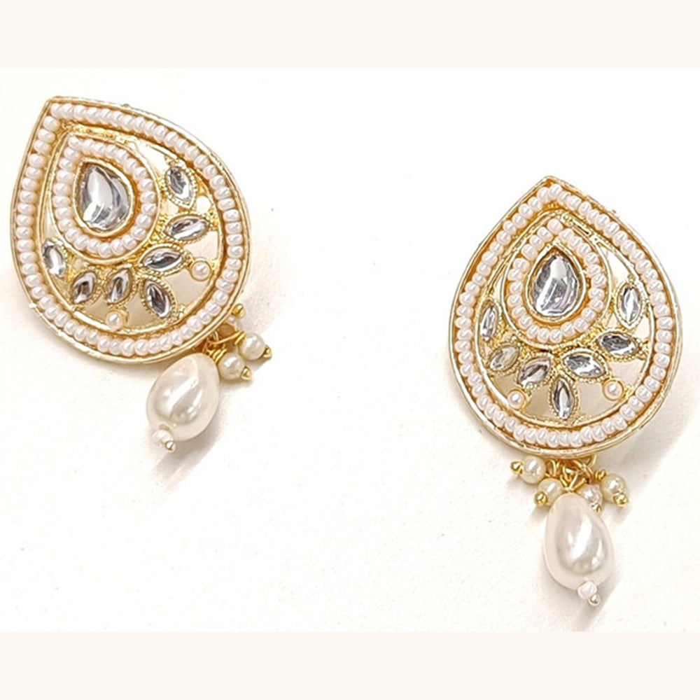 JewelMaze Gold Plated Dangler Earrings-AZO-DC22ER00720171