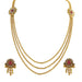 Utkrishtt Red Austrian Stone Gold Plated Necklace Set