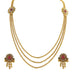 Utkrishtt Red Austrian Stone Gold Plated Necklace Set