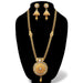 Kriaa White Austrian Stone Gold Plated Long Haram Necklace Set