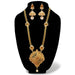 Kriaa Austrian Stone Gold Plated Long Haram Necklace Set