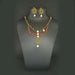 Midas Touch Maroon Kundan Stone Gold Plated Necklace Set