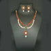 Midas Touch Maroon Kundan Stone Gold Plated Necklace Set