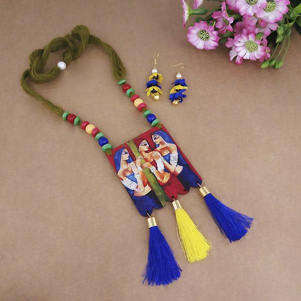 JewelMaze Digital Printed Wooden Necklace Set