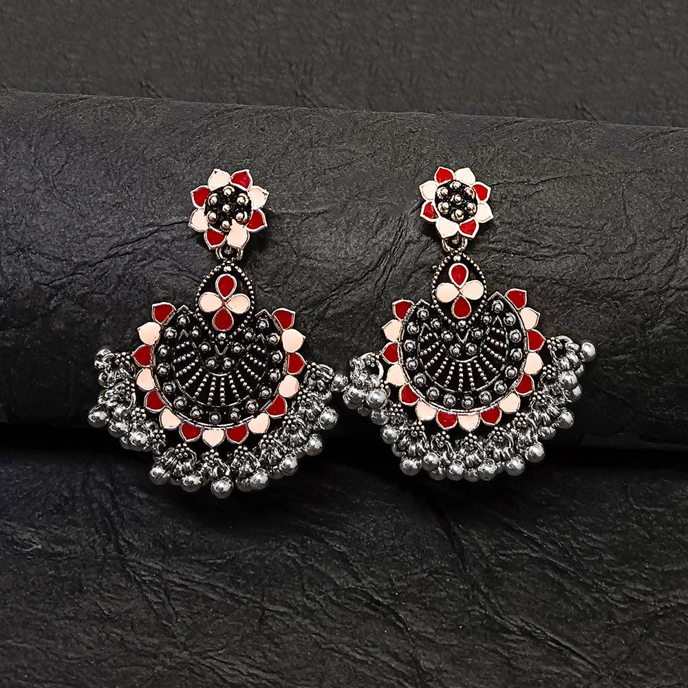 Woma Oxidised Plated Dangler Earrings - 11451027MR