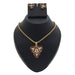 Kriaa Red Austrian Stone Gold Plated Pendant Set