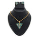 Kriaa Blue Austrian Stone Gold Plated Pendant Set