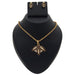 Kriaa Purple Austrian Stone Gold Plated Pendant Set