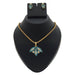 Kriaa Blue Austrian Stone Gold Plated Pendant Set