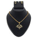 Kriaa Green Austrian Stone Gold Plated Pendant Set