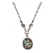 Urthn Multicolor Austrian Stone Rhodium Plated Chain Pendant