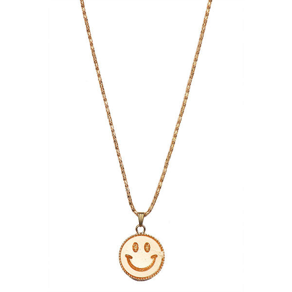 Urthn Smiley Gold Plated Chain Pendant
