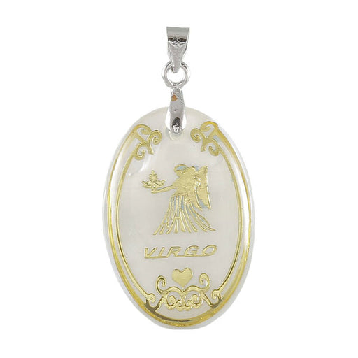 Regina Vigro Zodiac Round Rhodium Plated Pendant