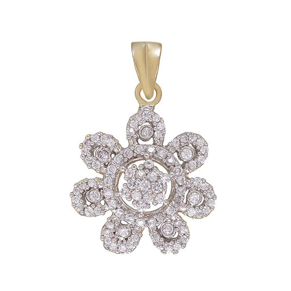Morini AD Stone Floral Gold Plated Pendant