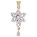 Morini AD Stone Floral Gold Plated Pendant