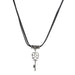 Urthn Key Shape Rhodium Plated Pendant