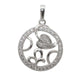 Romance Cubic Zirconia Diamond Round Silver Plated Pendant