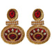 Kriaa Austrian Stone Gold Plated Meenakari Dangler Earrings