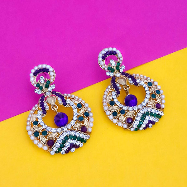 Buy GoldToned  Pink Earrings for Women by Crunchy Fashion Online   Ajiocom