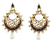 Kriaa Kundan Austrian Stone Gold Plated Chandbali Earrings
