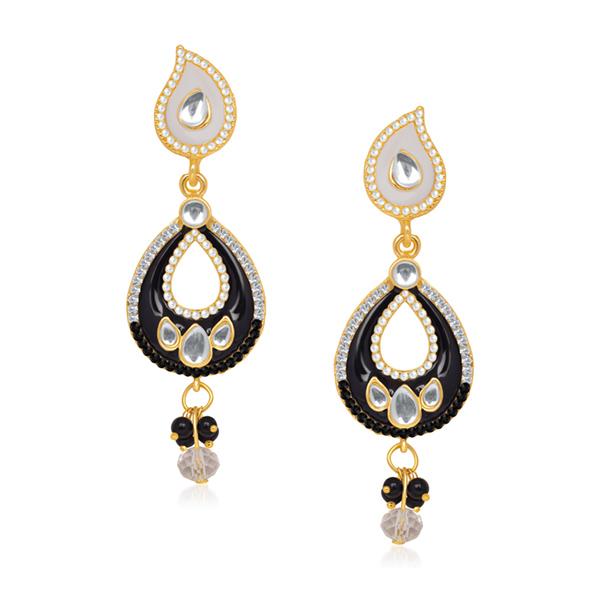 Kriaa Multicolor Meenakari Kundan Dangler Earrings -1304630