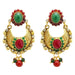 Kriaa Gold Plated Austrian Stone Dangler Earrings