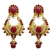 Kriaa Gold Plated Austrian Stone Dangler Earrings