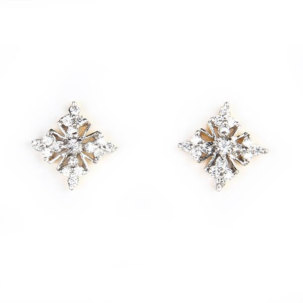 Kriaa Ad Stone Gold Plated Stud Earrings - 1305123