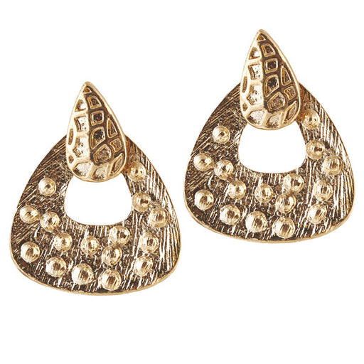 Kriaa Rose Gold Plated Austrian Stone Stud Earrings