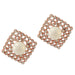 Urbana Glass Pearl Austrian Stone Stud Earrings