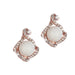 Urbana Pearl Austrian Stone Rose Gold Plated Stud Earrings