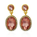 Kriaa Brown Austrian Stone Dangler Earrings