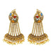 Kriaa Multi Kundan Stone Gold Plated Dangler Earrings