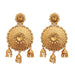 Kriaa Brown Austrian Stone Gold Plated Dangler Earrings