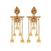Kriaa Gold Plated Brown Austrian Stone Dangler Earrings
