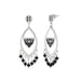 Urthn Black Meenakari Silver Plated Dangler Earrings