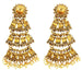 Labdhi Brown Austrian Stone Gold Plated Dangler Earrings