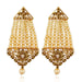 Kriaa Brown Austrian Stone Gold Plated Dangler Earrings