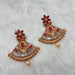 Kriaa Gold Plated Ad Stone Dangler Earrings