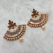 Kriaa AD Stone Gold Plated Dangler Earrings
