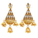 Kriaa Austrian Stone Gold Plated Dangler Earrings