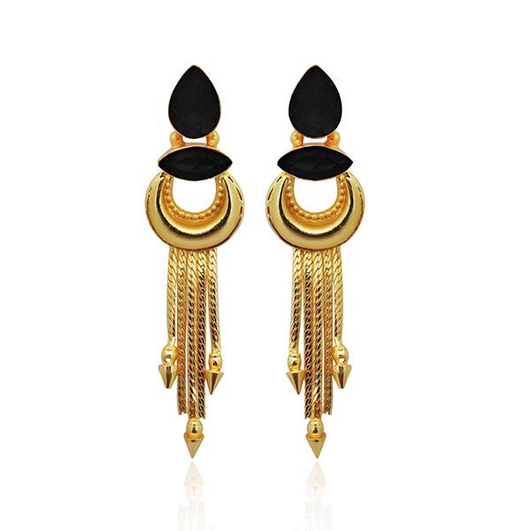 Buy Gold Stainless Steel Black Pyramid Crystal Square Studs  Inox Jewelry   Inox Jewelry India