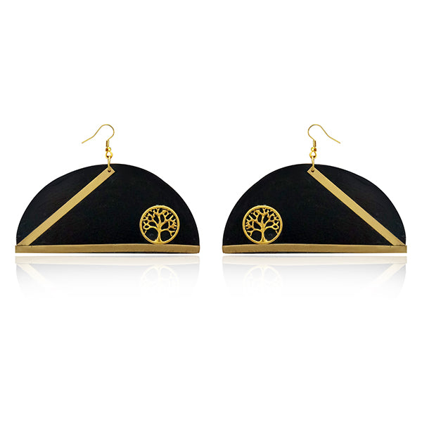 Urthn Zinc Alloy Gold Plated Dangler Earrings