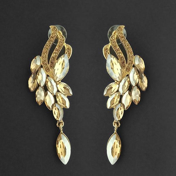 ASOS DESIGN earrings with crystal drop design in gold tone  ASOS