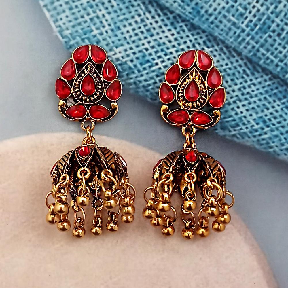 Fabulous Indian Bollywood Jewellery Red Kundan Beaded Earring Set. – Isher  Fashion Boutique Inc.