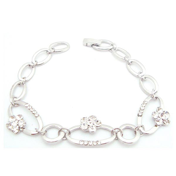 Urthn White Silver Plated Bracelets