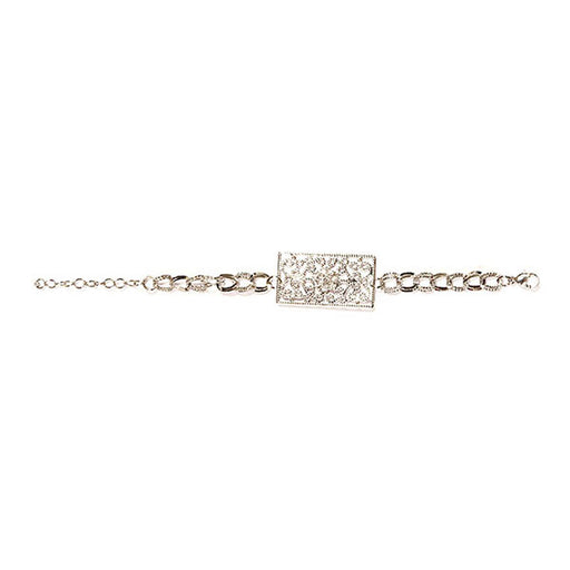 Urthn Austrian Stone Silver Plated Bracelet