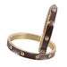Kriaa Purple Meenakari Gold Plated Bangle Set