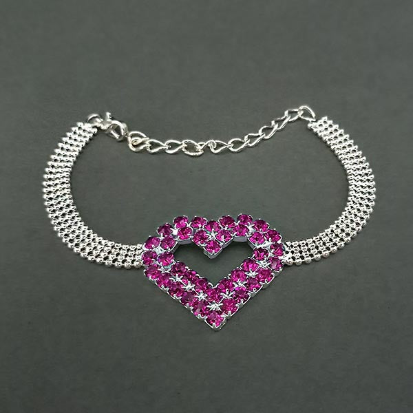 Buy Kairangi by Yellow Chimes White Copper Heart Shaped Silver Toned  Bracelet for Women and Girls Online at Best Prices in India  JioMart
